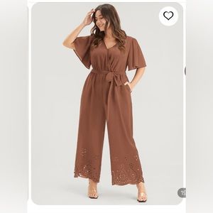 NWT bloomchic 28w chocolate jumpsuit